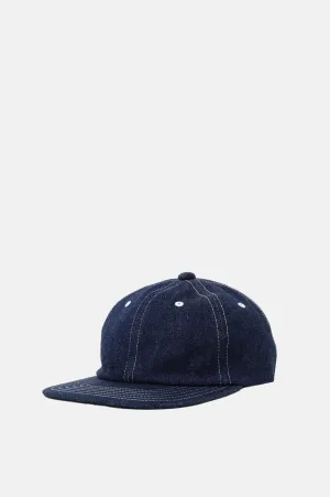 6 Panel Herringbone Cap Indigo