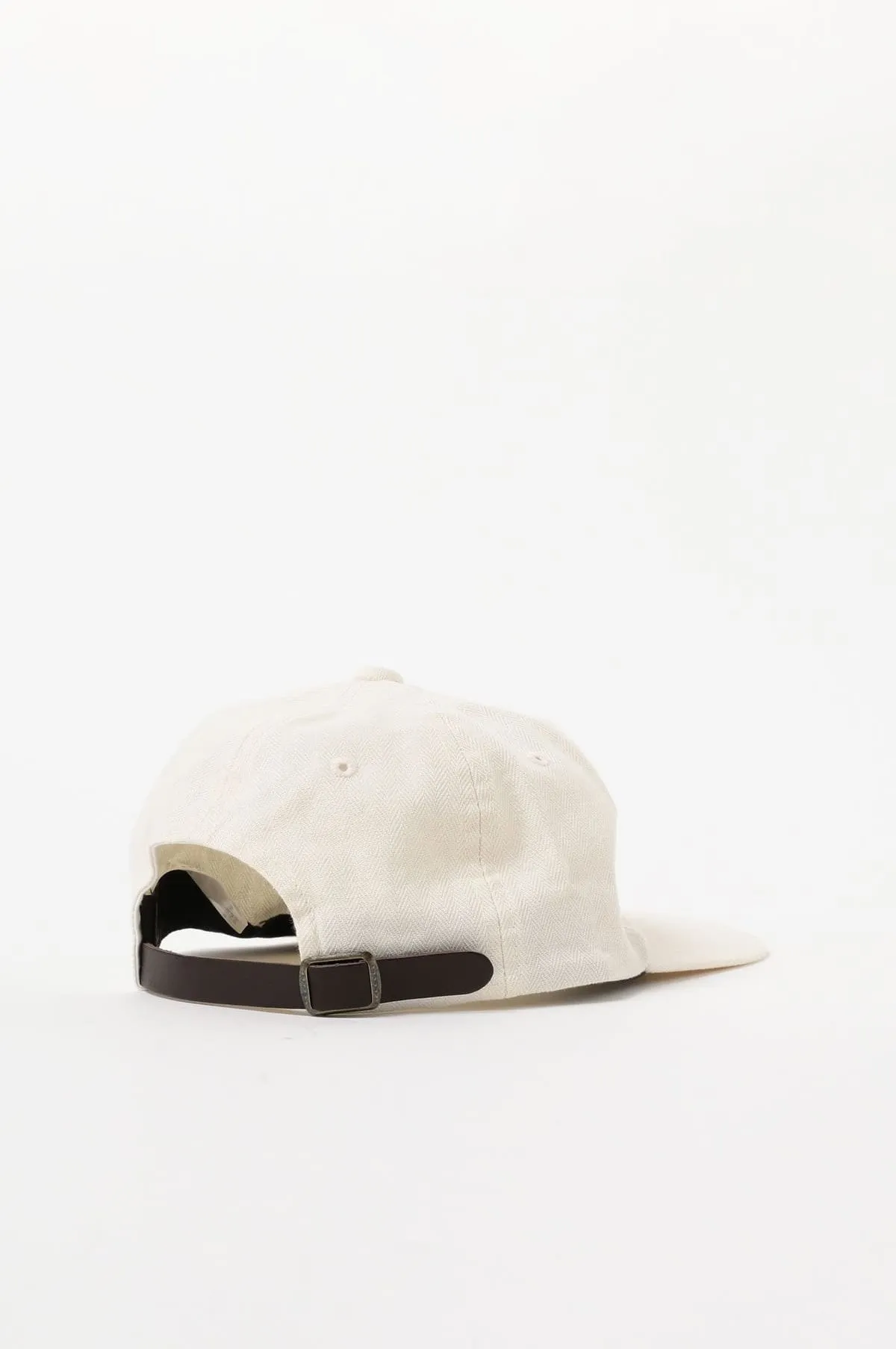 6 Panel Herringbone Cap Ivory