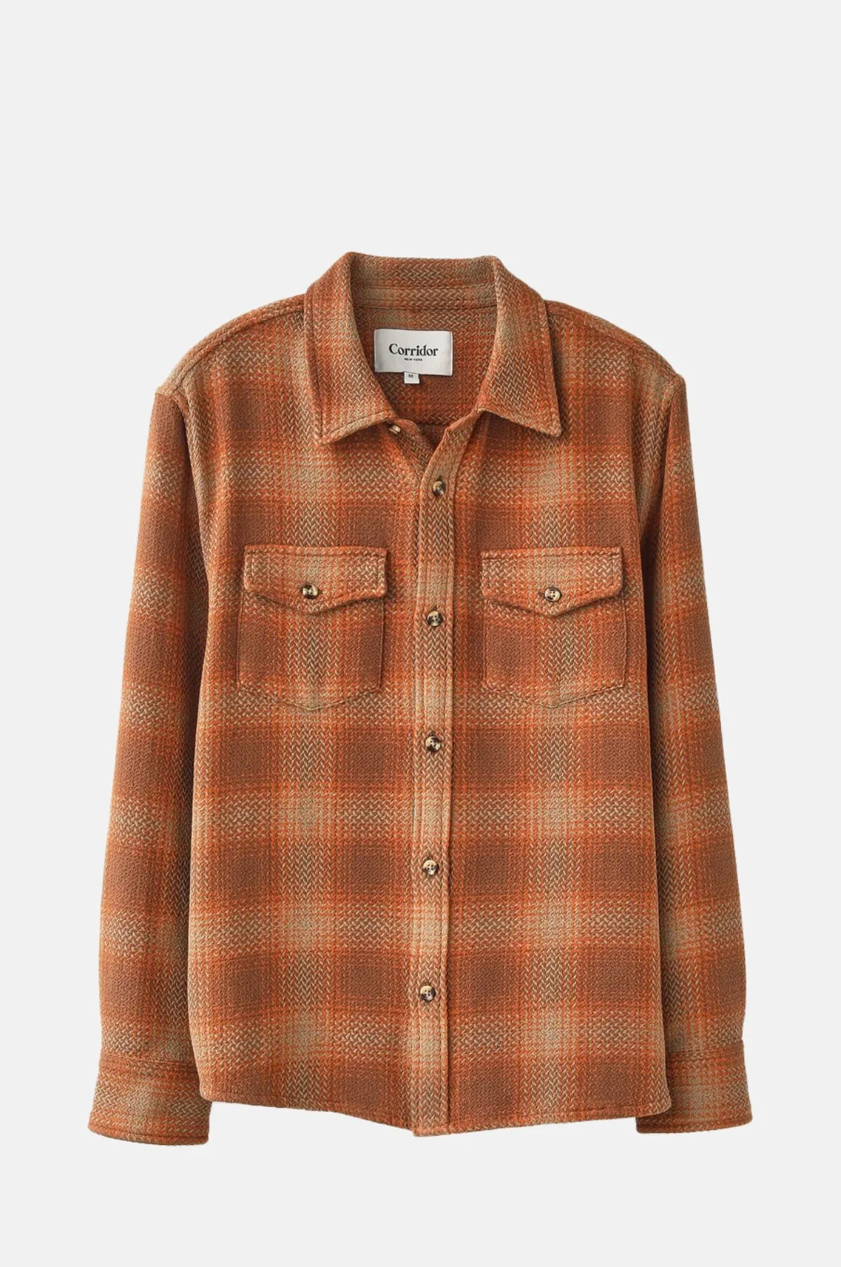 Acid Plaid Peak LS Shirt Brown