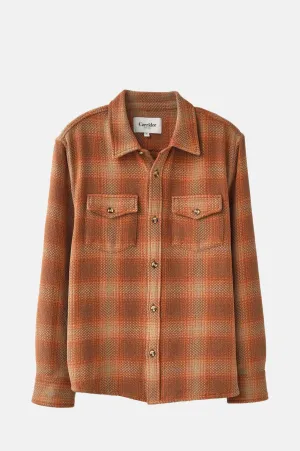 Acid Plaid Peak LS Shirt Brown