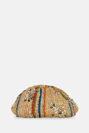 Alora Raffia Clutch Multi