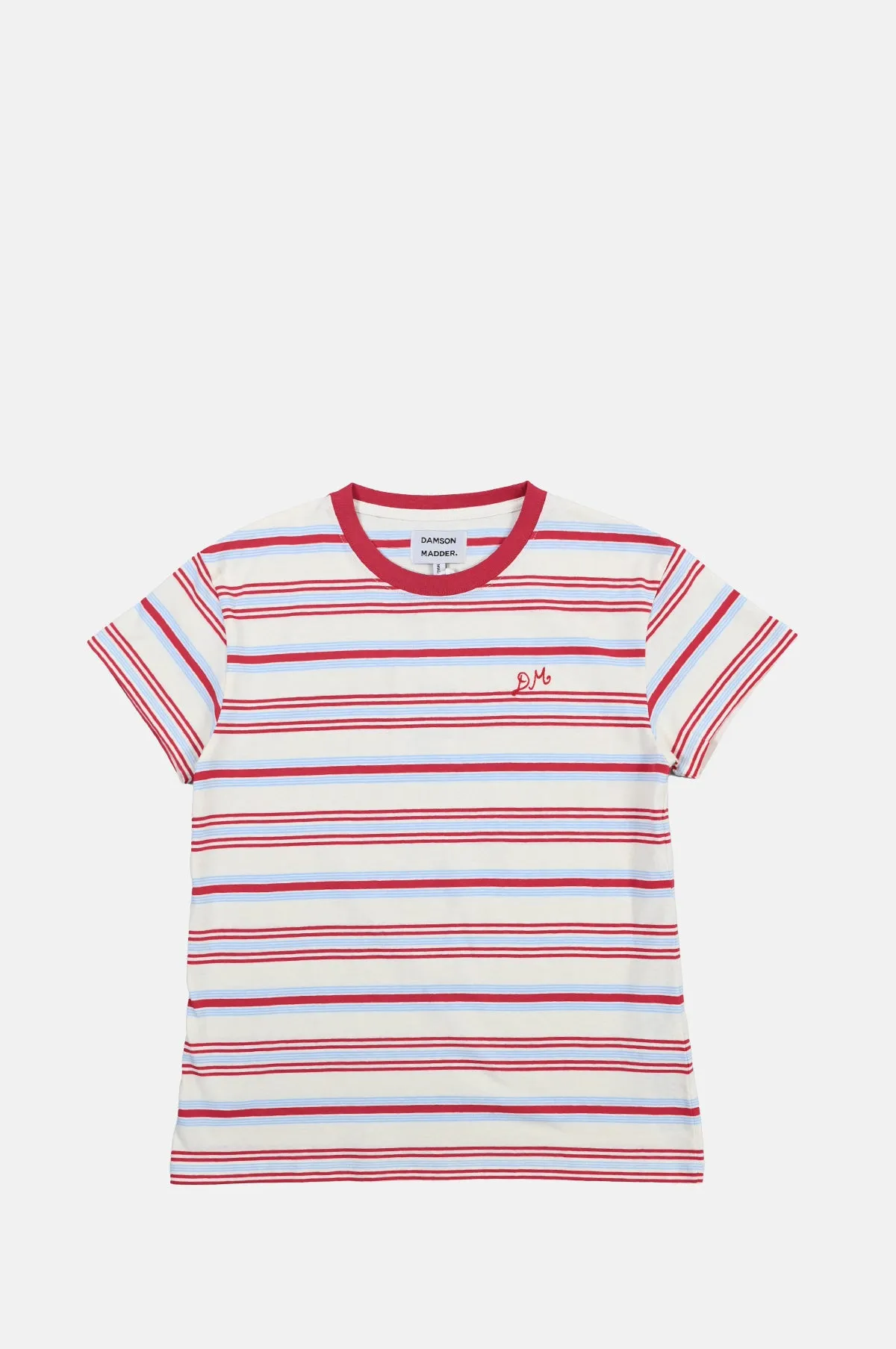 Ariel Shrunken Pointelle Tee Butter Stripe Multi