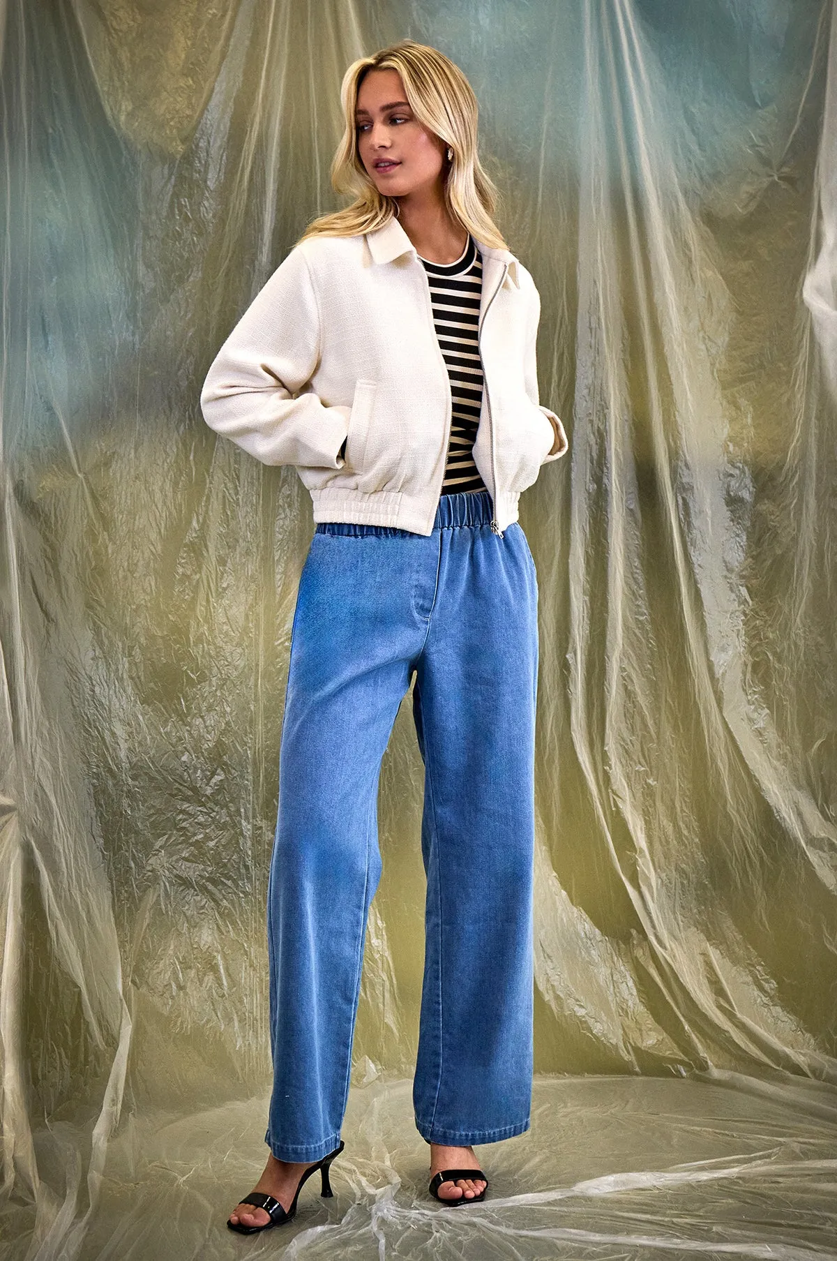 Bora Mid Waist Pant Light Denim