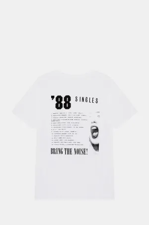 Bring The Noise Print Tee White