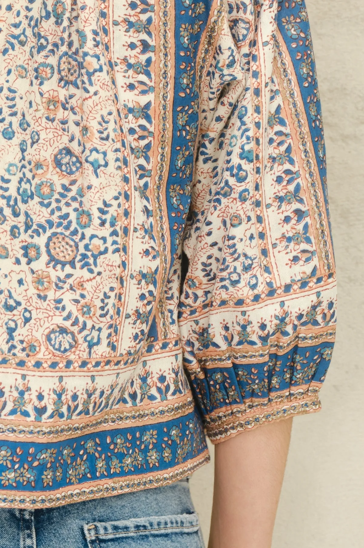 Cass Print Jacket Navy
