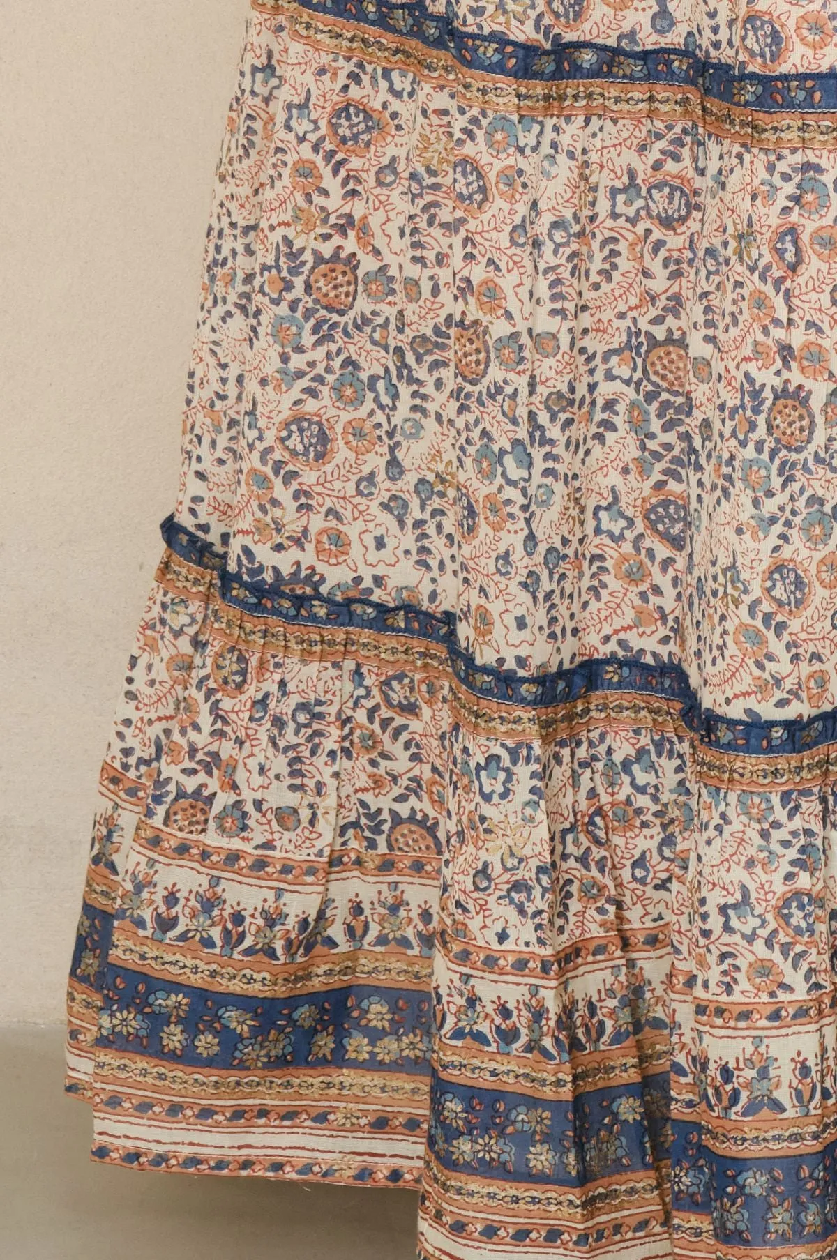 Cass Print Maxi Skirt Navy