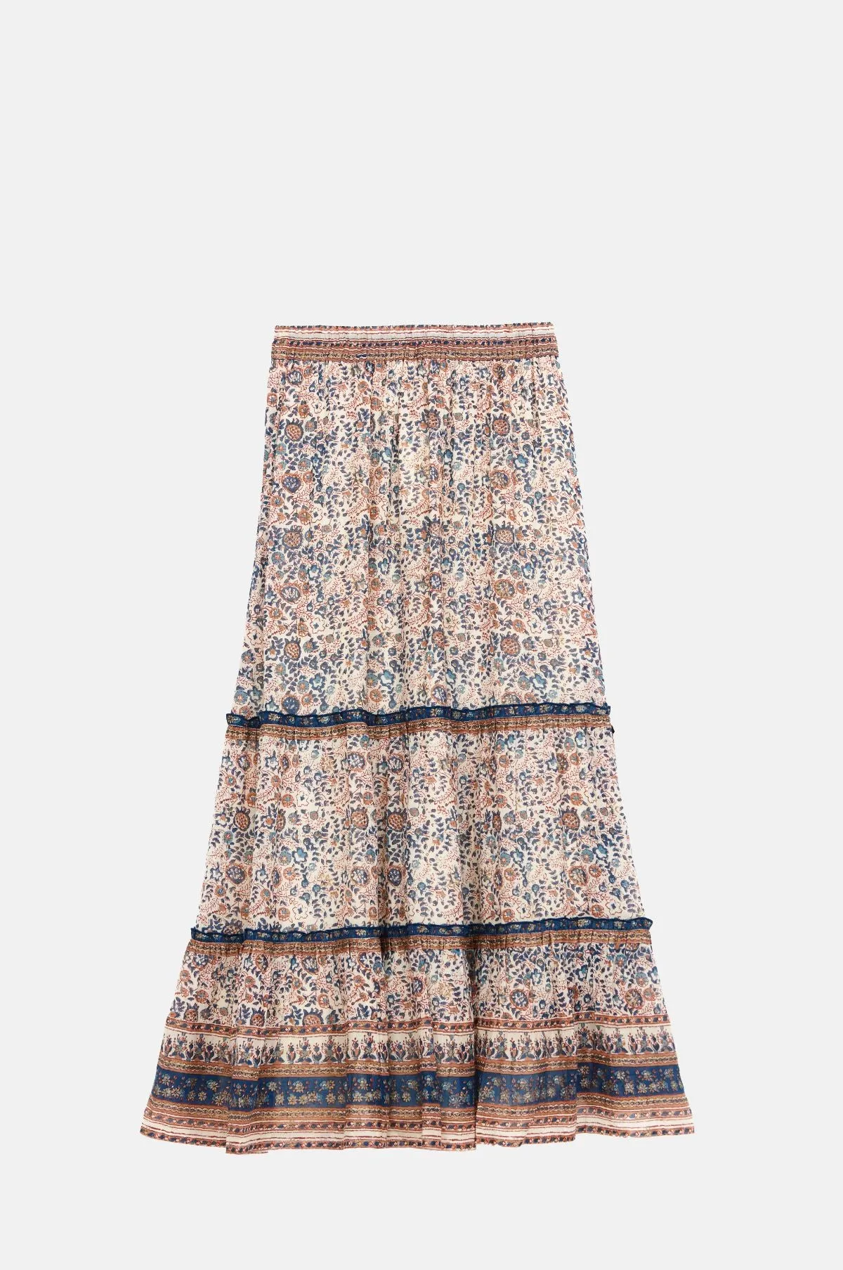 Cass Print Maxi Skirt Navy