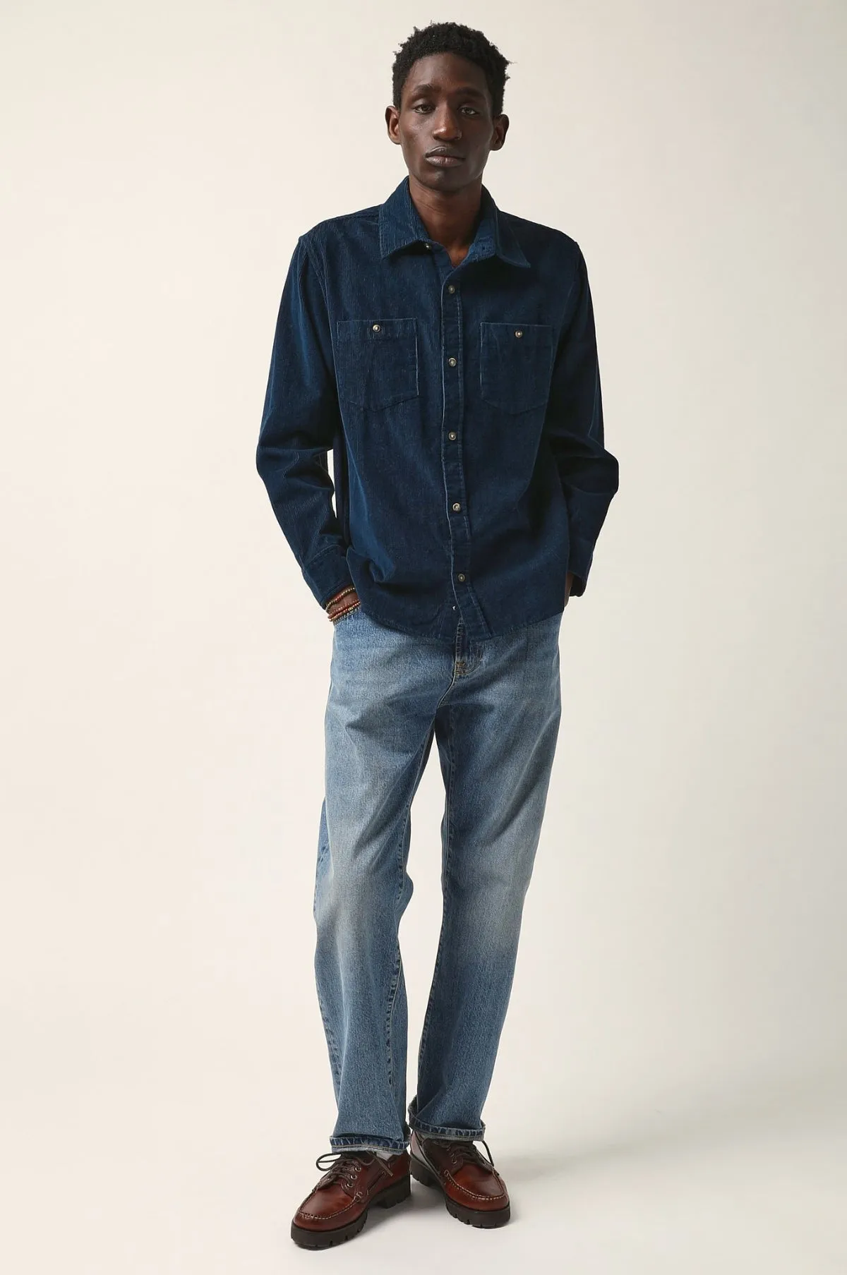 Corduroy LS Shirt Navy