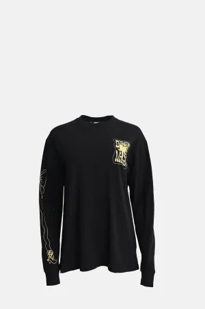 Cow Bow Long Sleeve Tee Charcoal