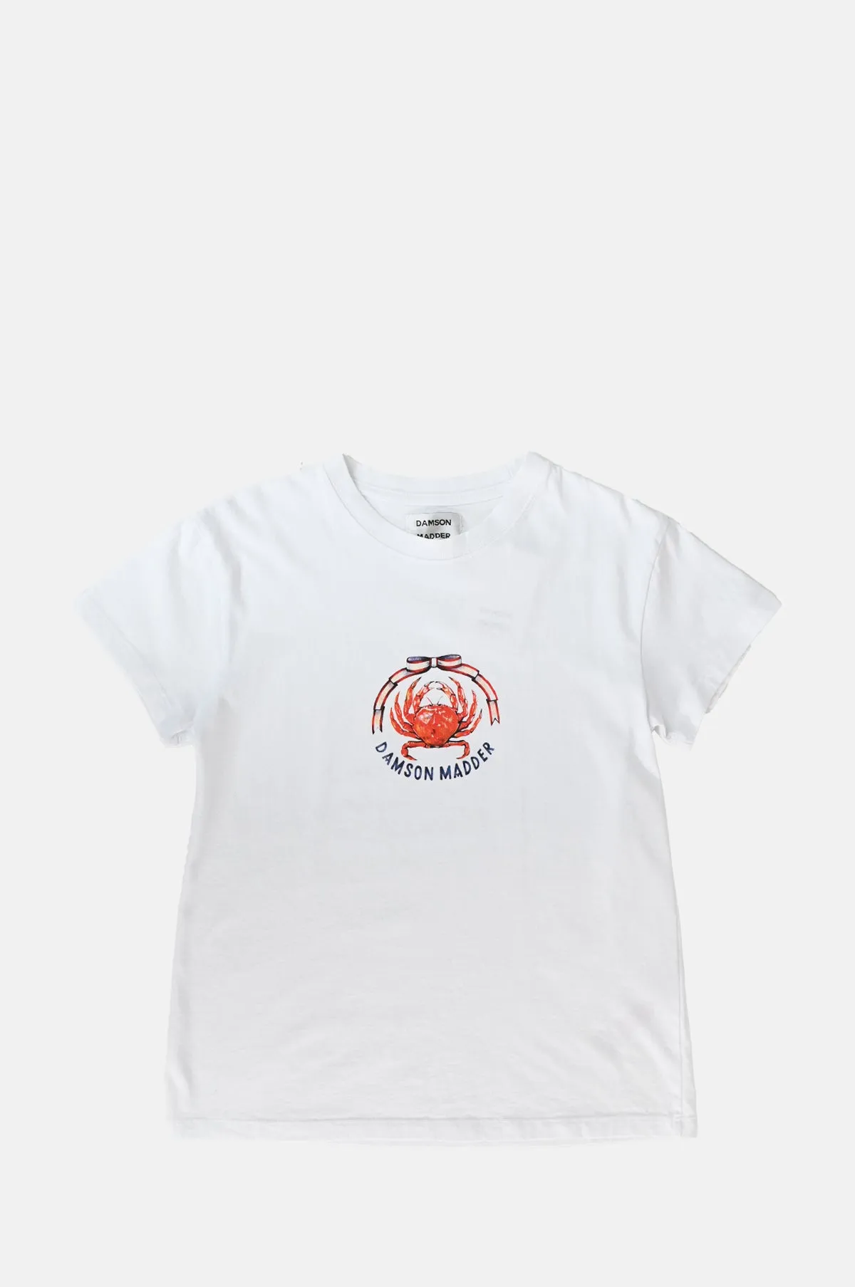 Crabby Bow Shrunken Tee White