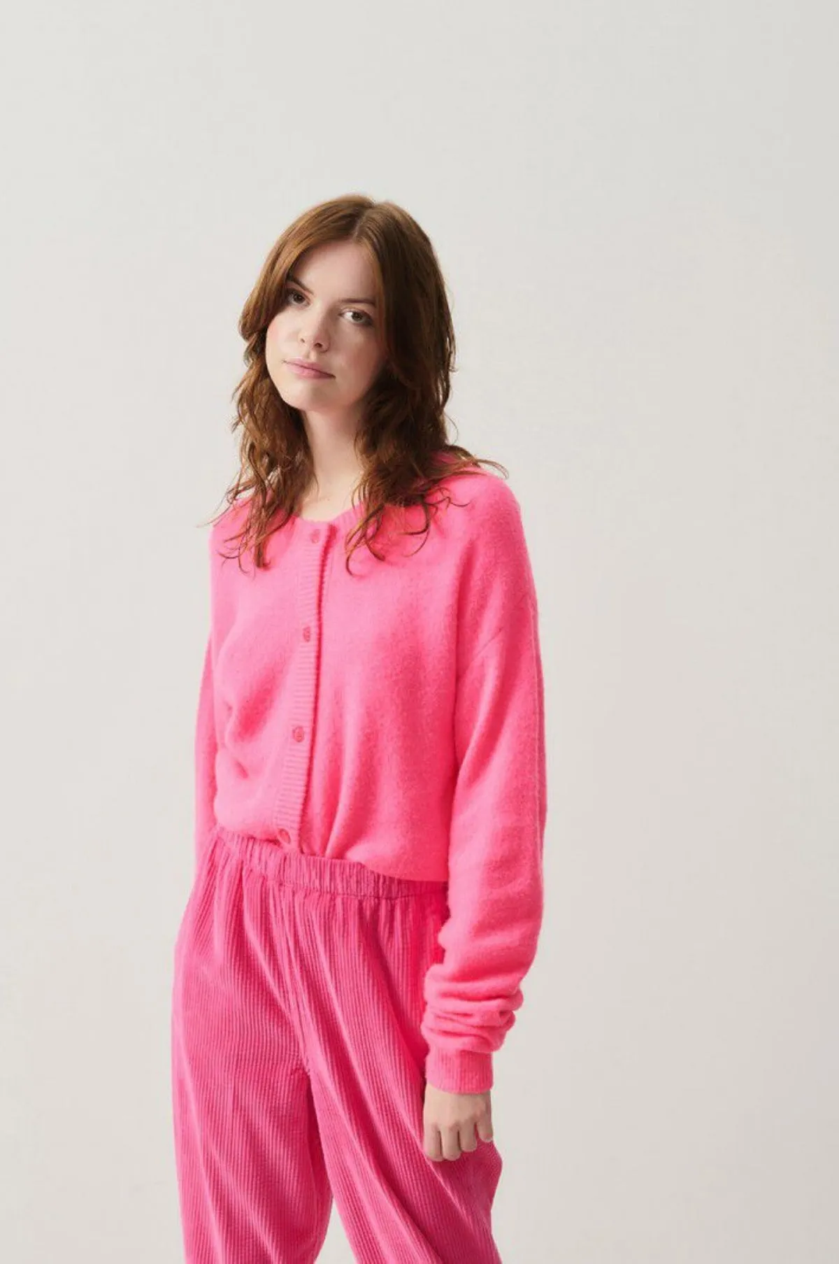 Damsville Cardigan Rose Fluo