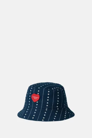 Drewe Bucket Hat Heart C Pinstripe Ink/Natural