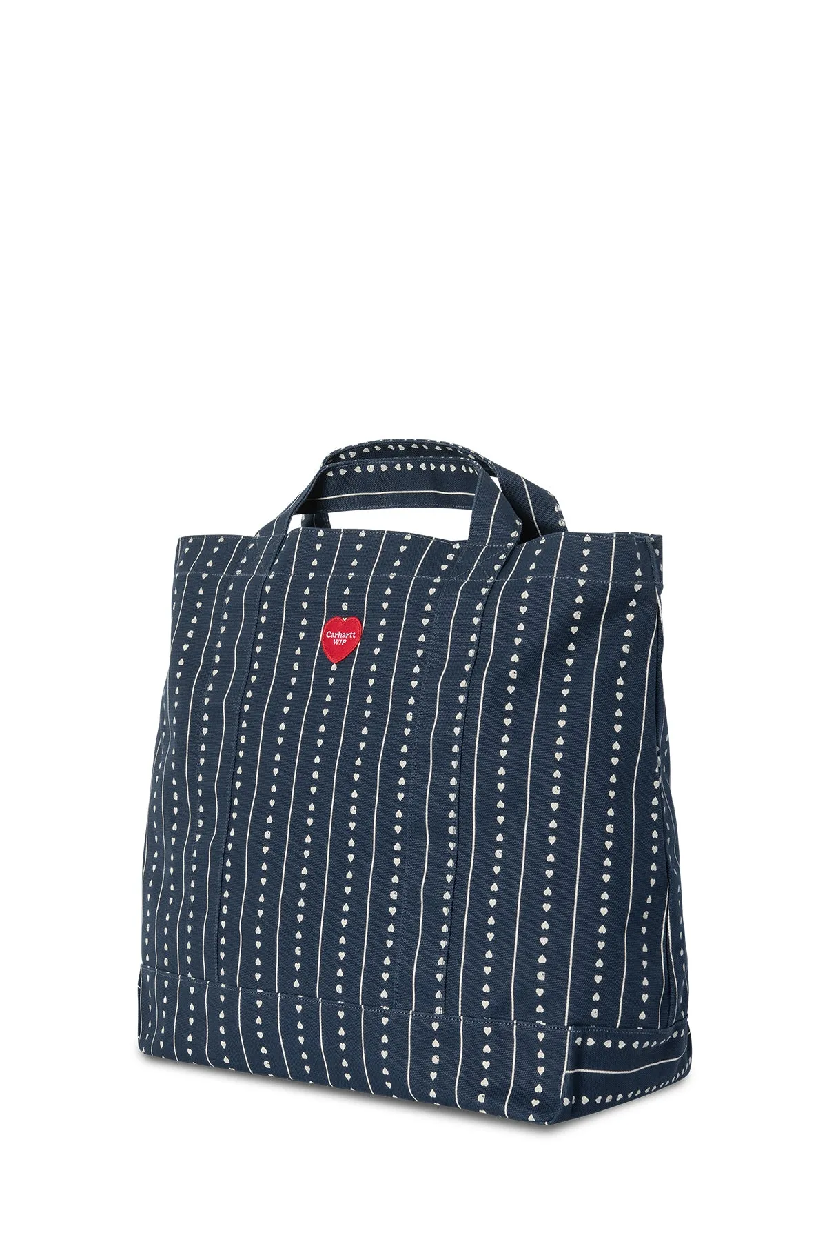 Drewe Tote Big Heart C Pinstripe Ink/Natural