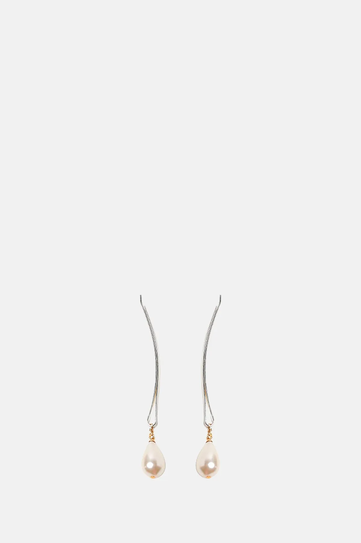 Drop Pearl Silver Hairpins