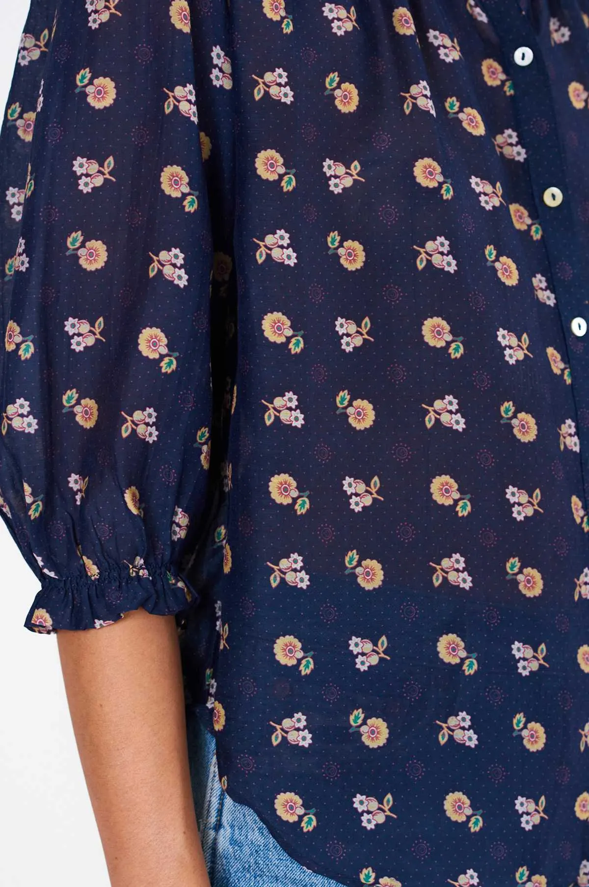 Dulcie Print L/S Top Navy