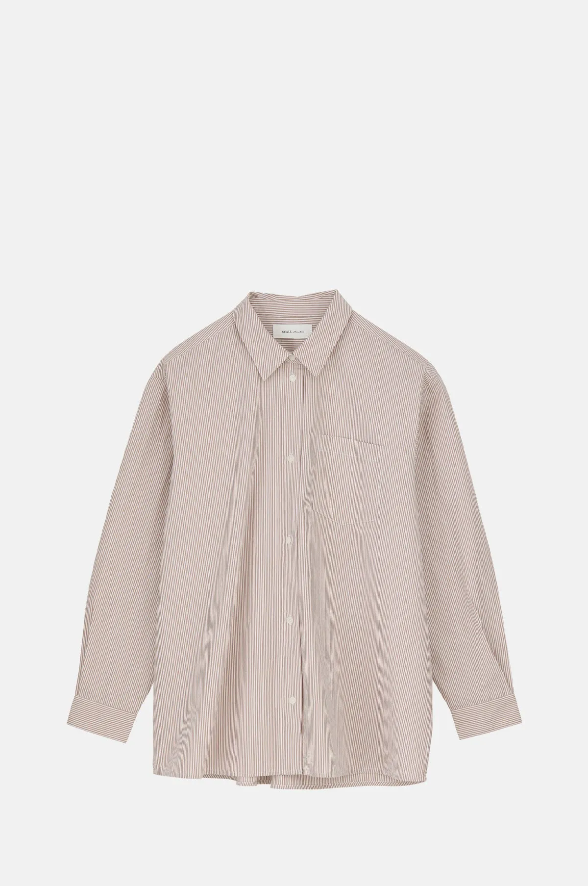 Edgar Shirt Warm Beige/White Stripe