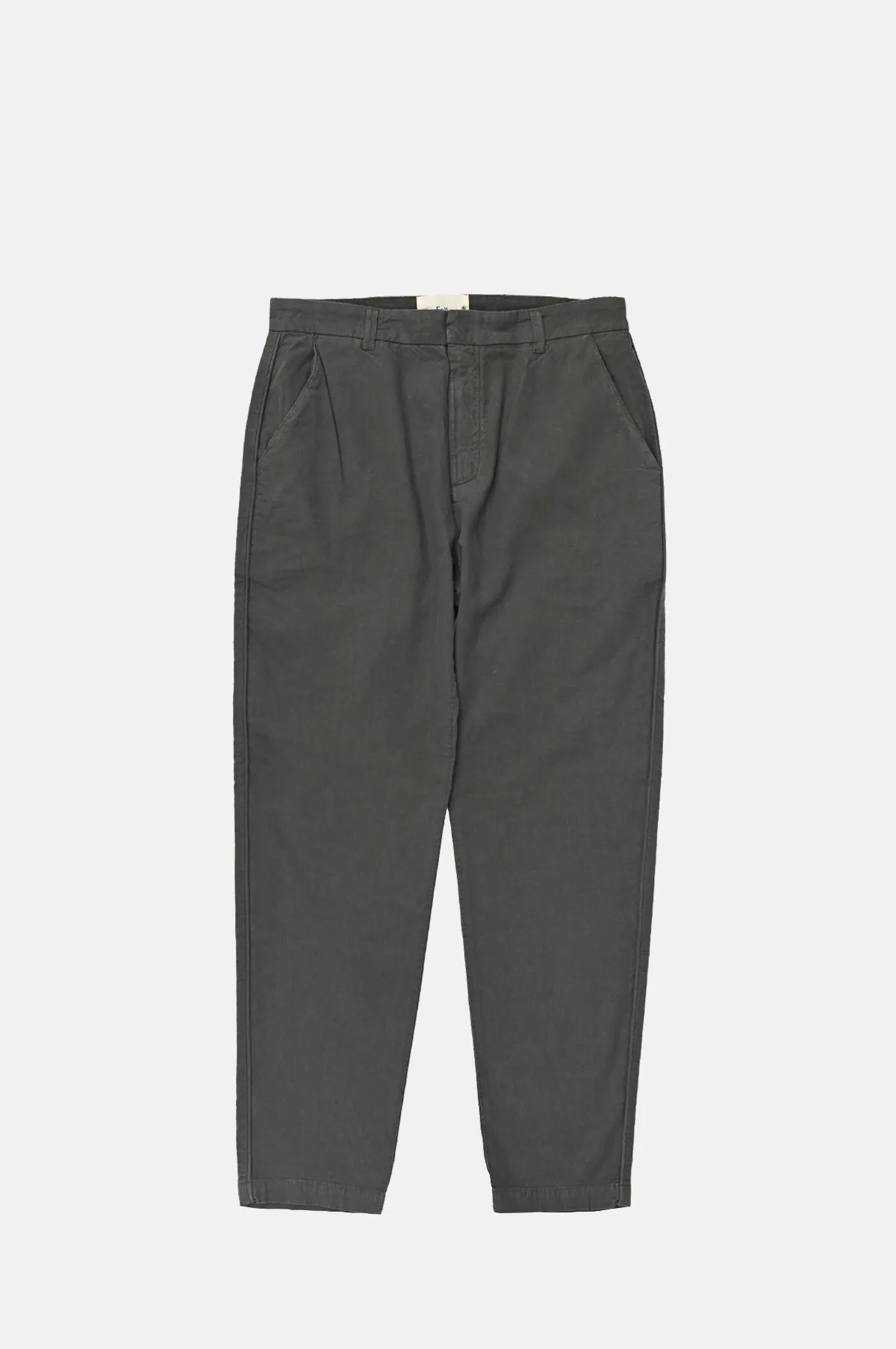 Fixed Waistband Cotton Linen Trouser Dark Sage