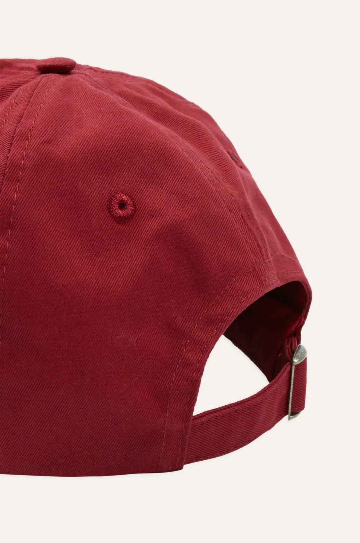 Flower Emblem Cotton Baseball Cap Red