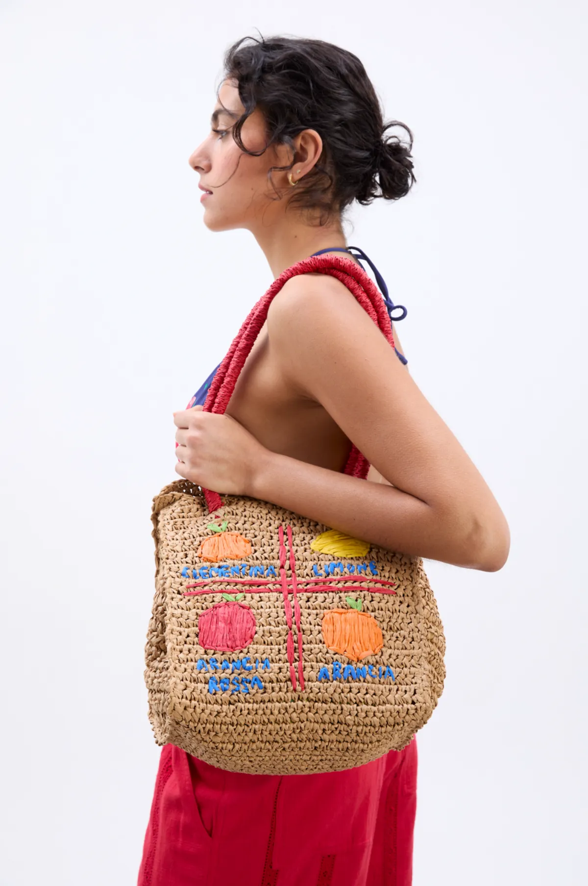 Fruity Raffia Bag Straw