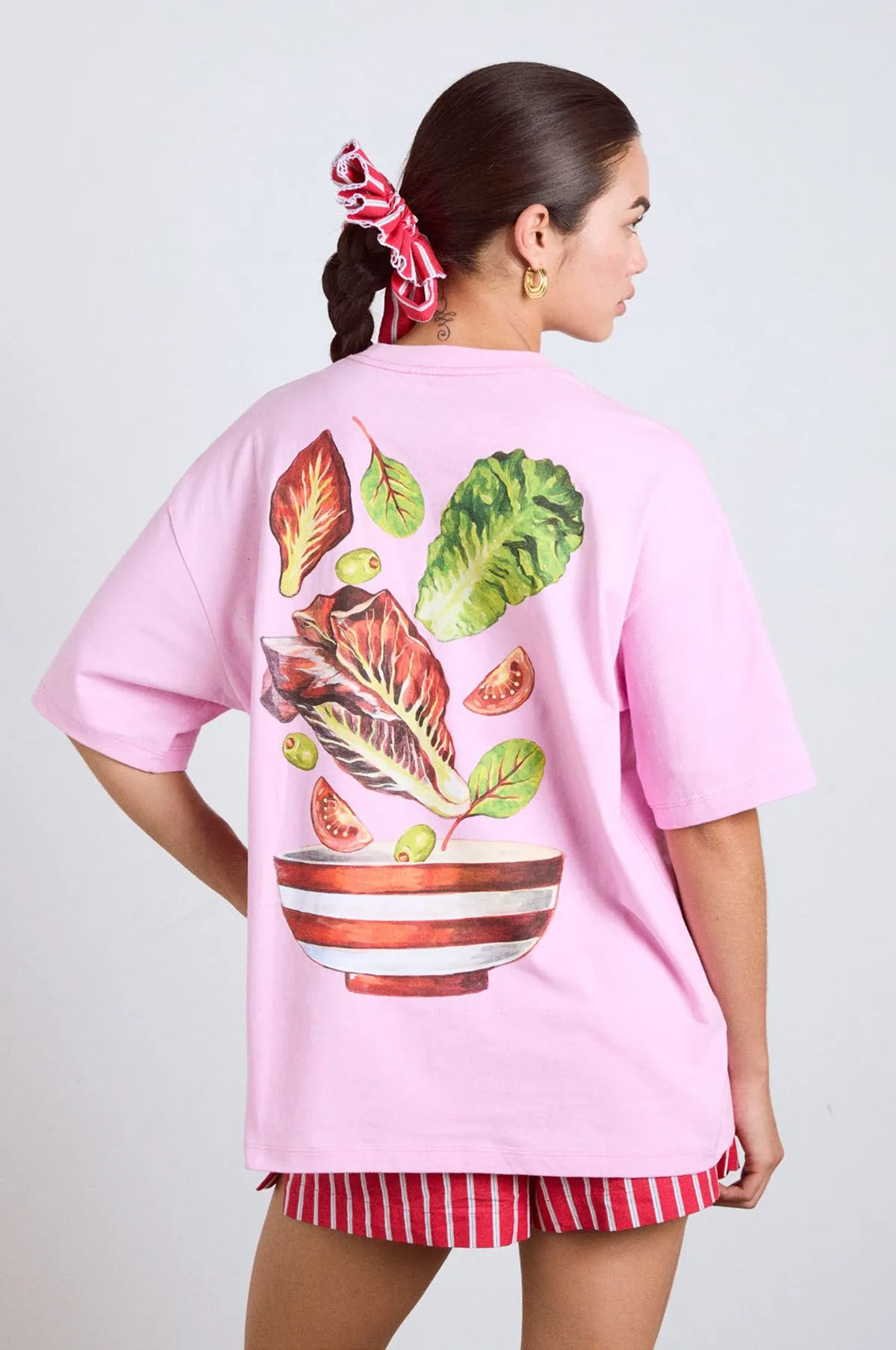 Garter Bun Wrap Red Stripe