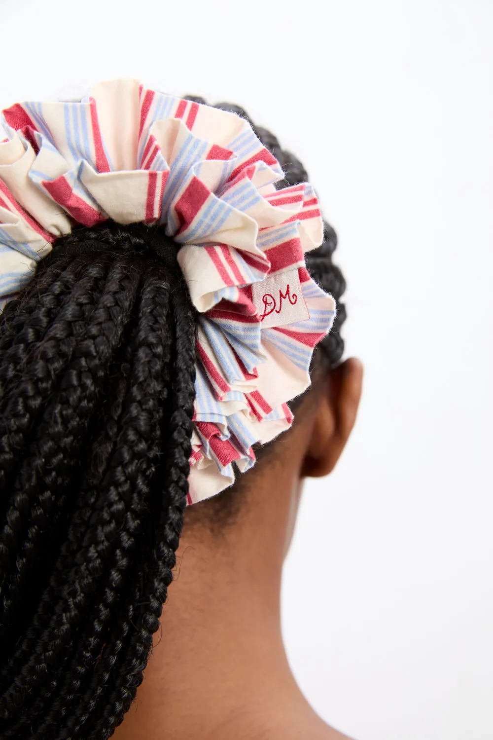 Garter Scrunchie Cherry Business Stripe