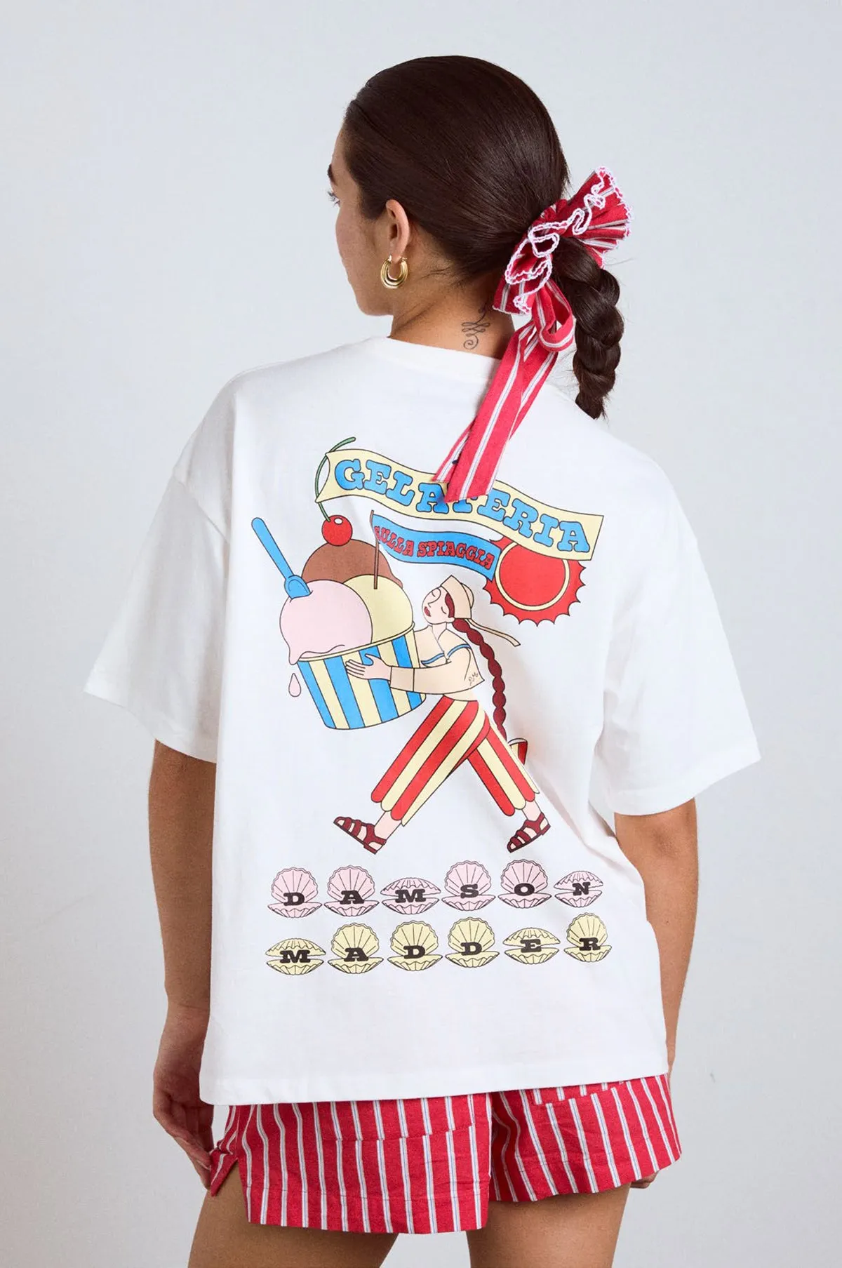 Gelati Girl Boyfriend Tee White
