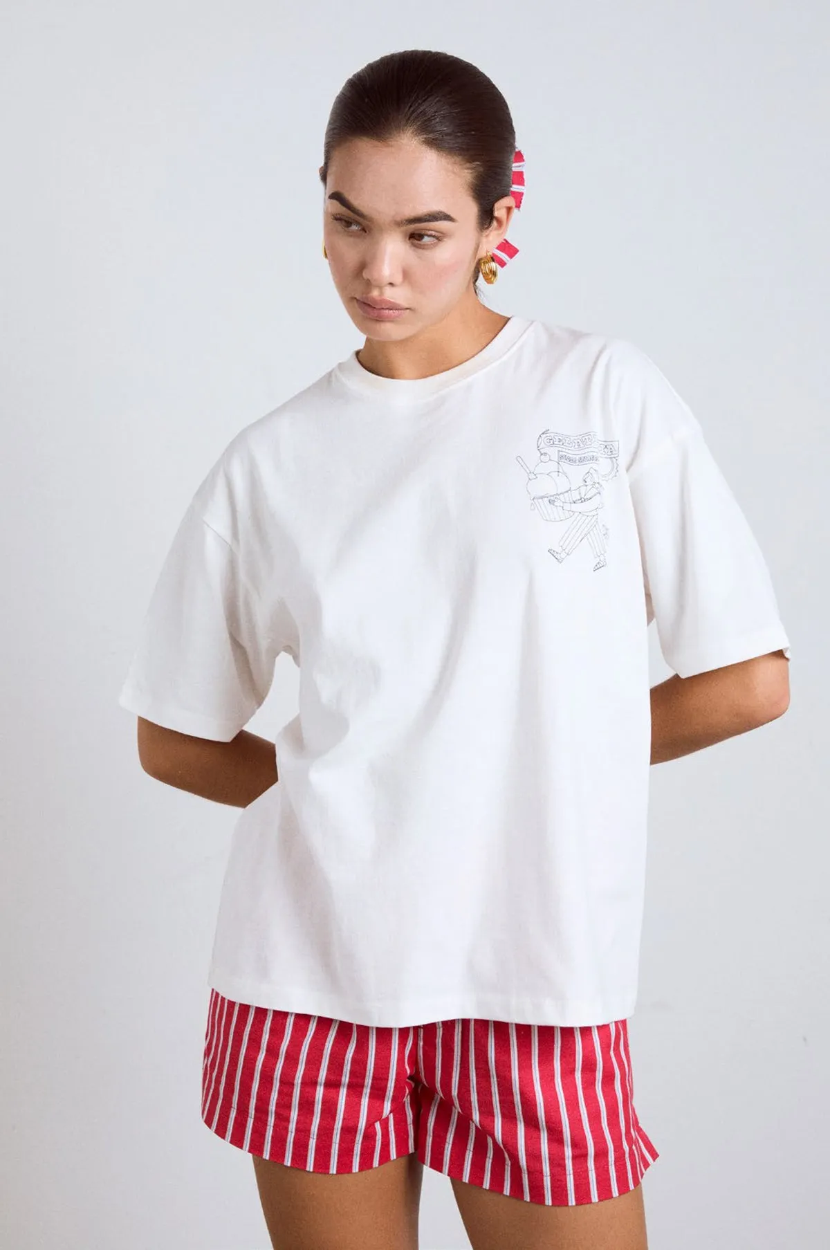 Gelati Girl Boyfriend Tee White