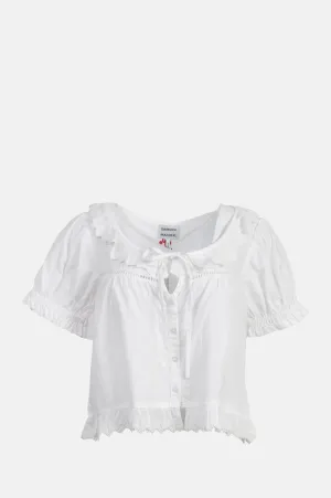Harling Broderie Blouse White