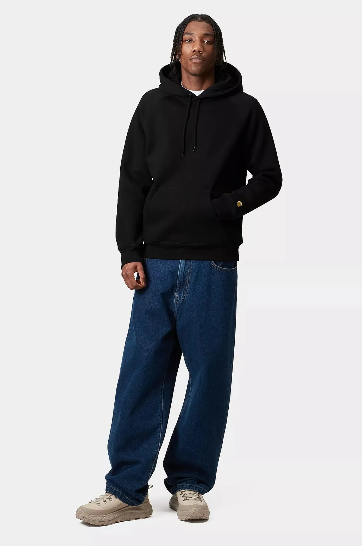 Hooded Chase Sweat Black/Gold
