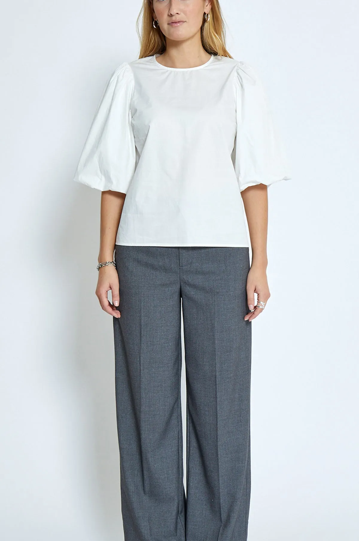 Joa Short Sleeve Blouse Cloud Dancer