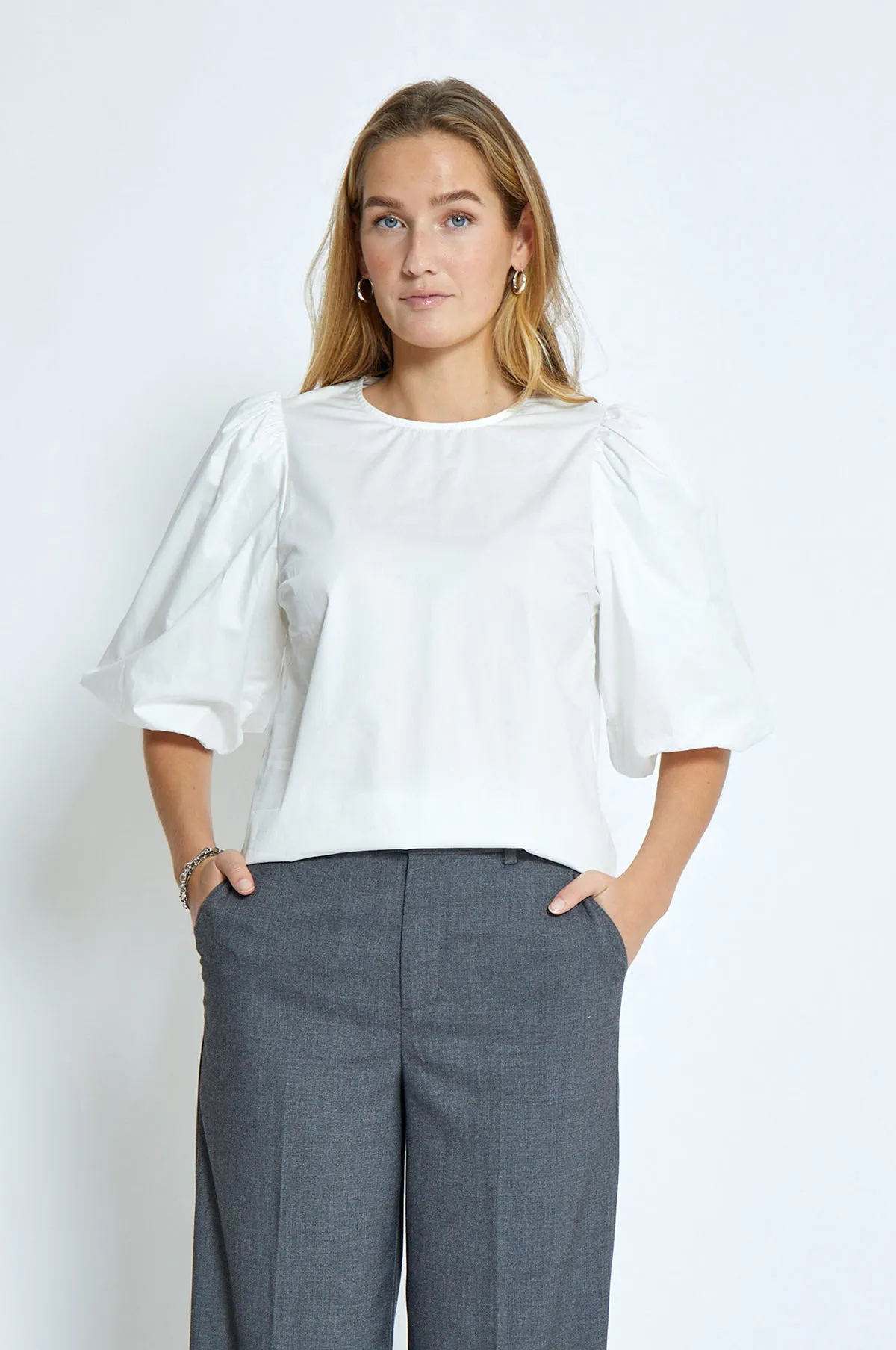 Joa Short Sleeve Blouse Cloud Dancer