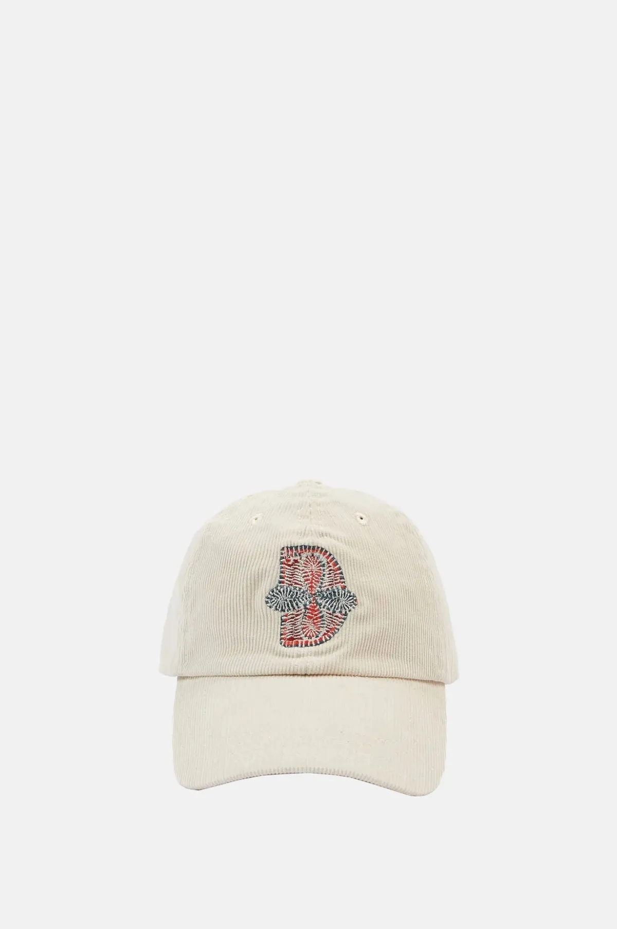 Kantha Flowers Baseball Cap Ecru
