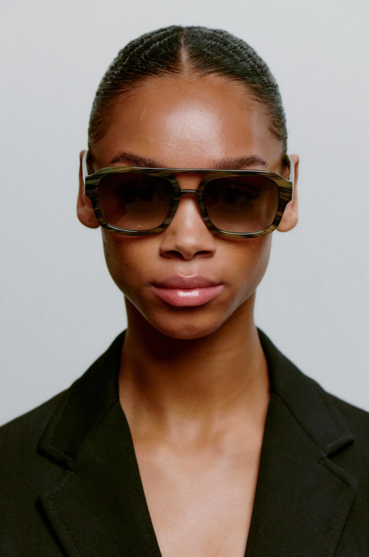 Kaya Sunglasses Striped Horn