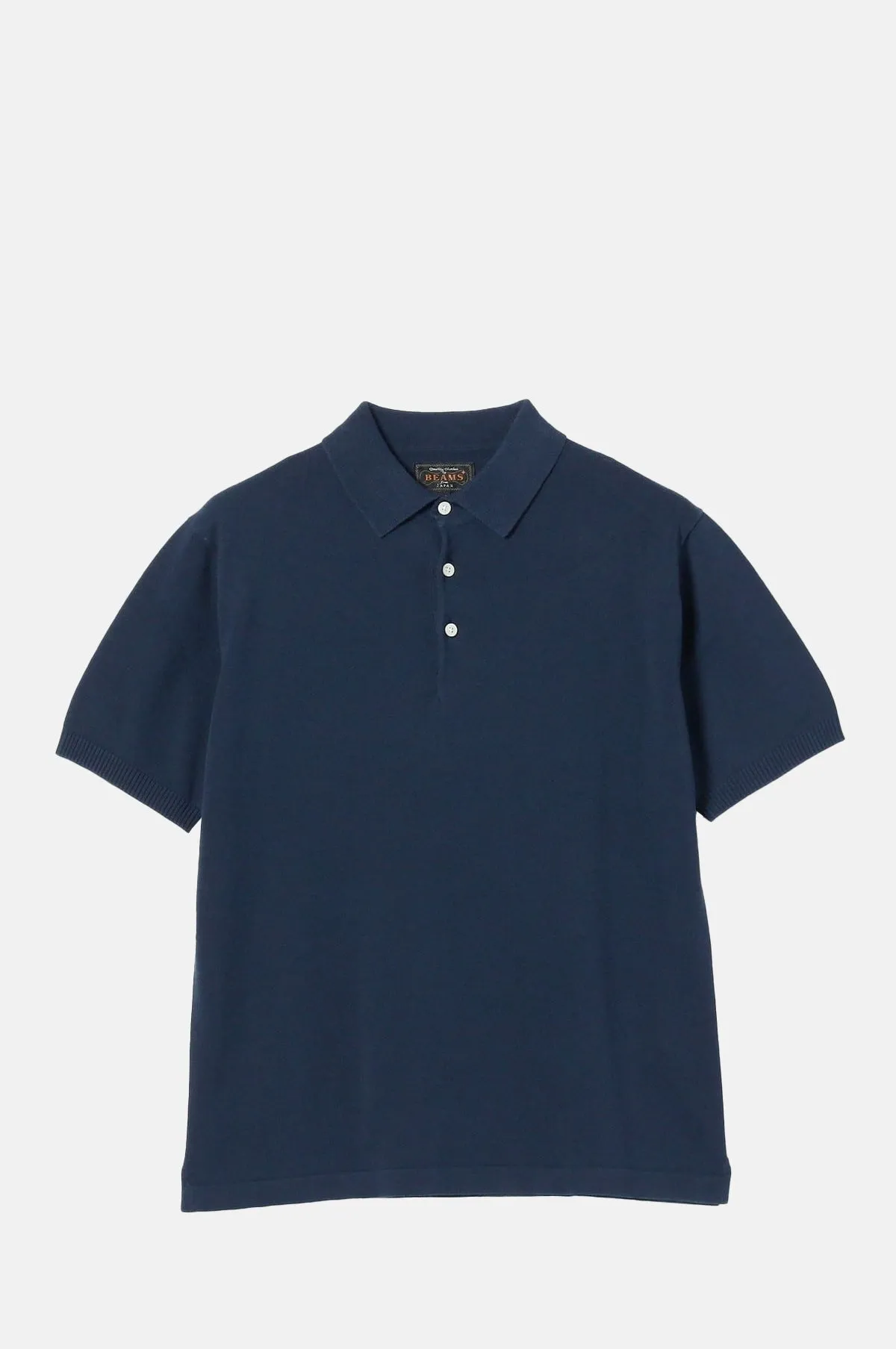 Knit Polo S/S 12G Navy