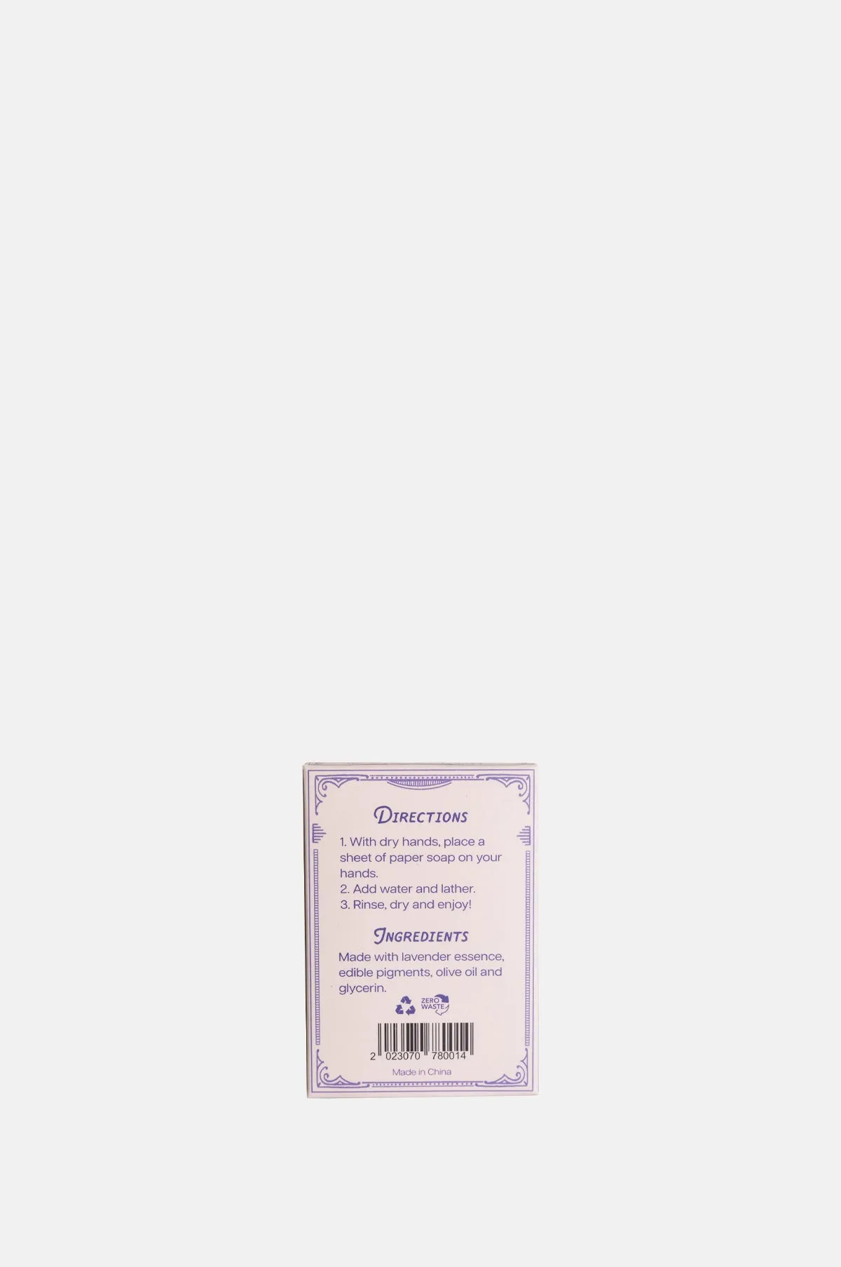 Lavender Scent Paper Soap
