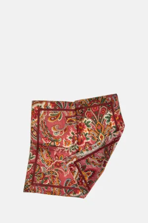 Light Pink Paisley Scarf Red