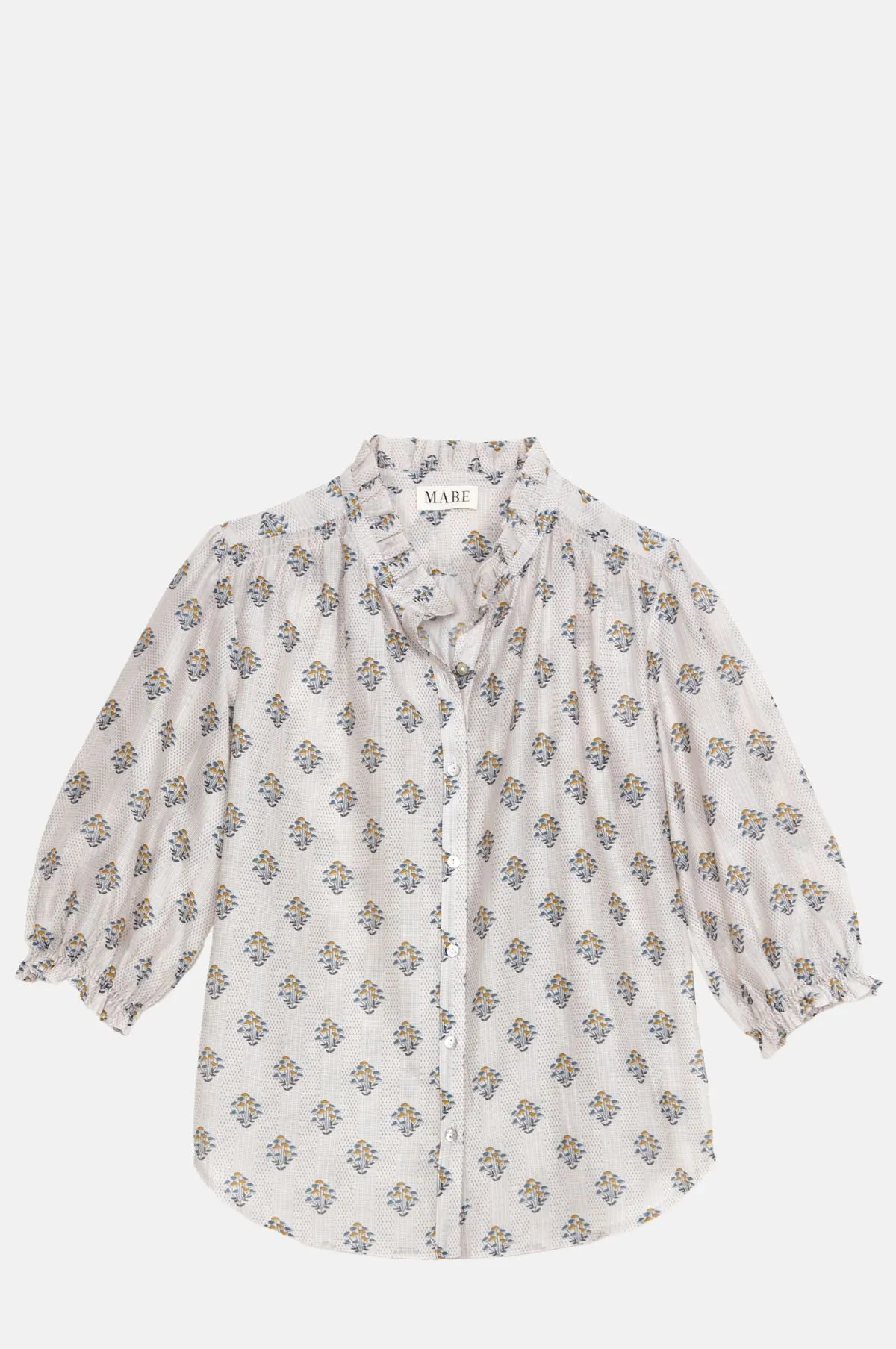 Lindi Print L/S Top Ecru