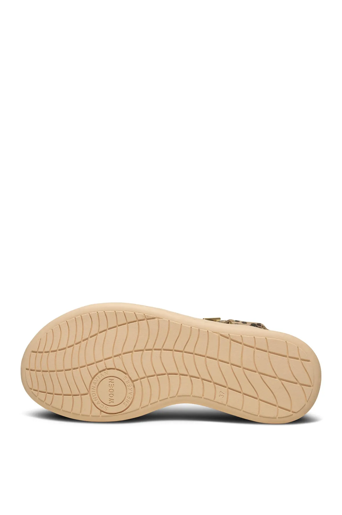 Line Suede Sandal Leopard