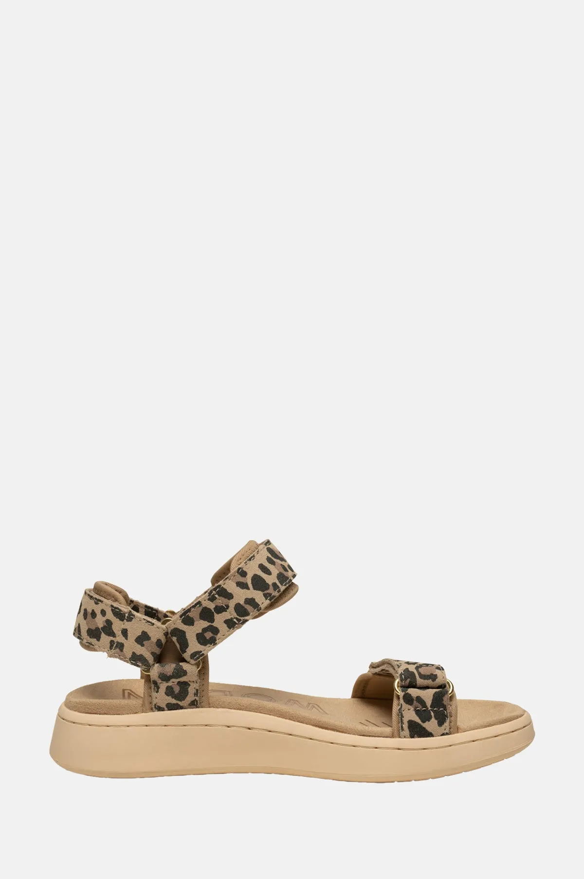 Line Suede Sandal Leopard