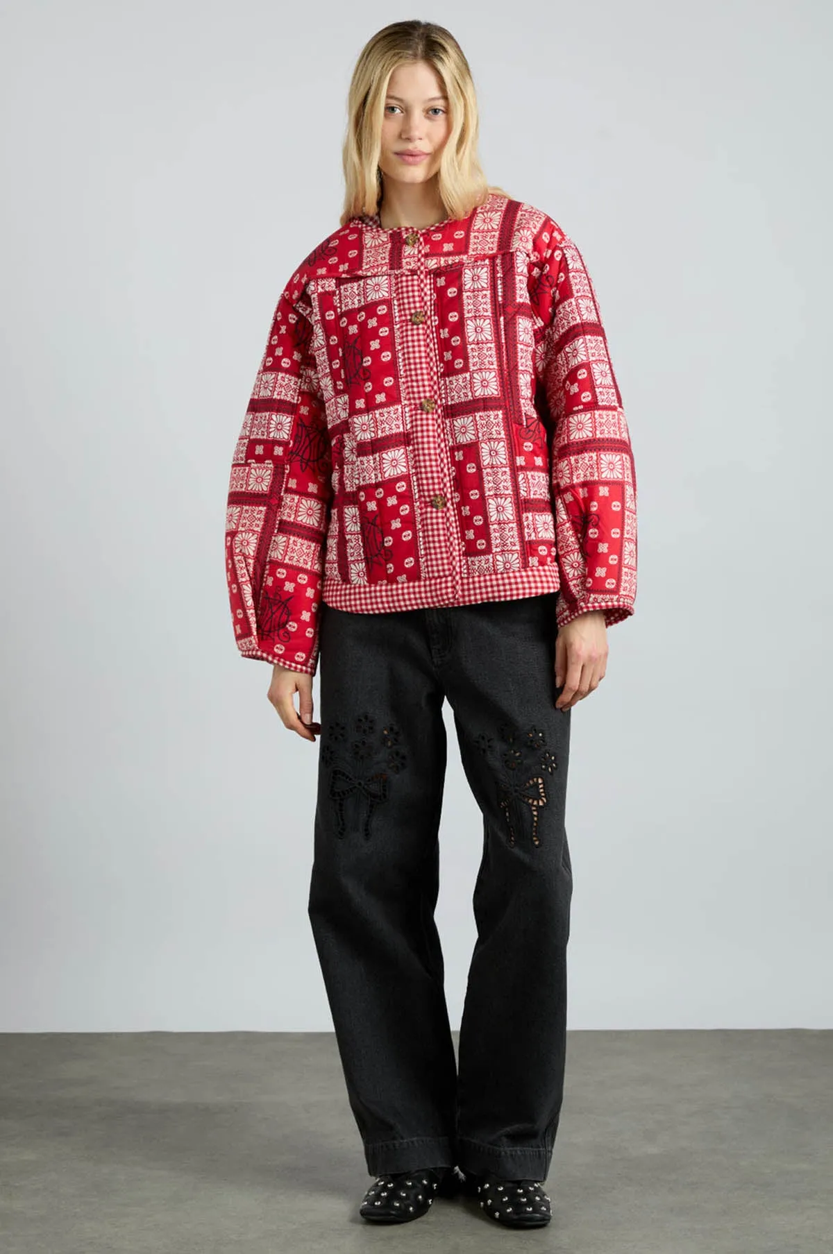 Macy Jacket Red Bandana