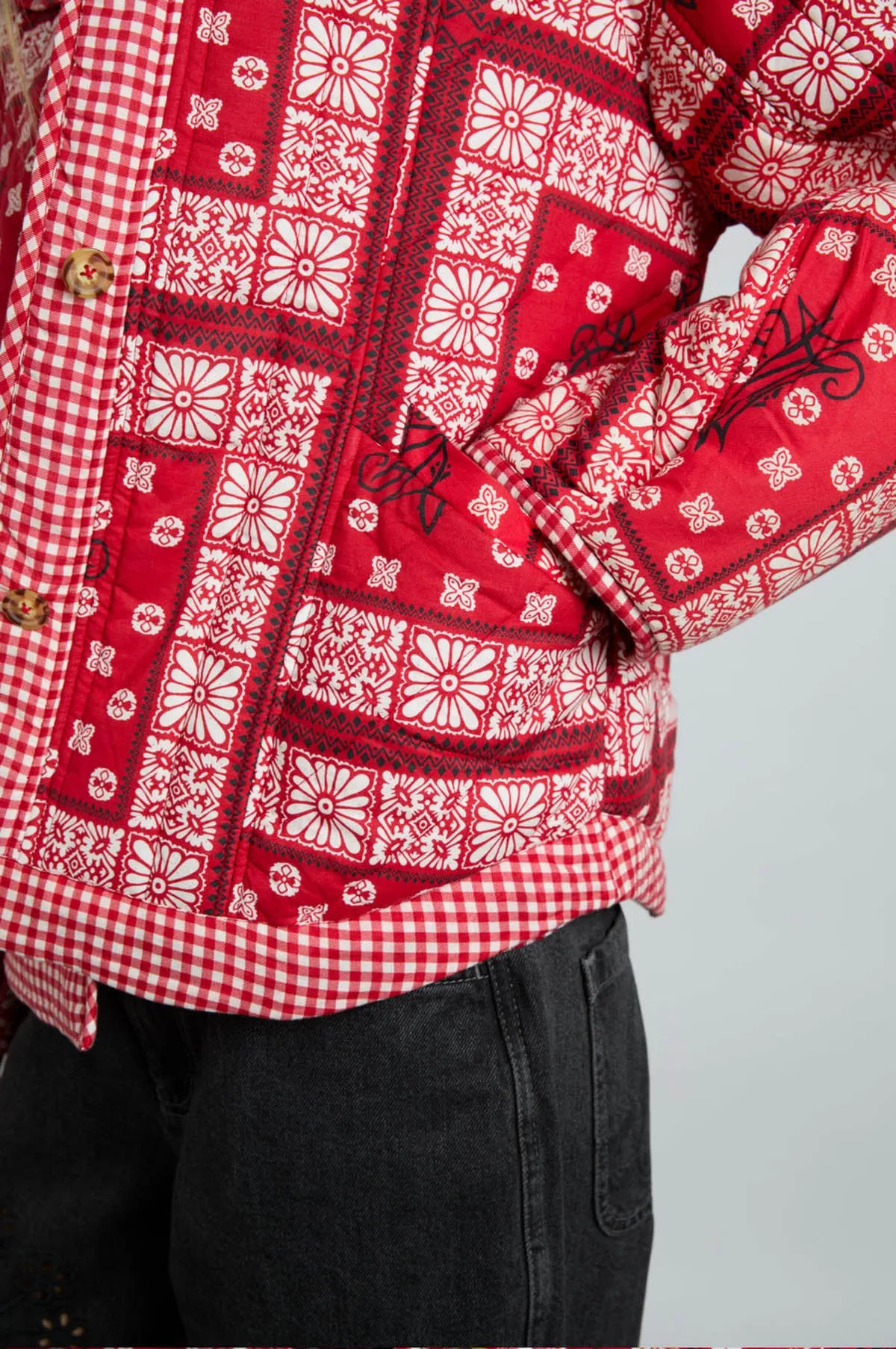 Macy Jacket Red Bandana