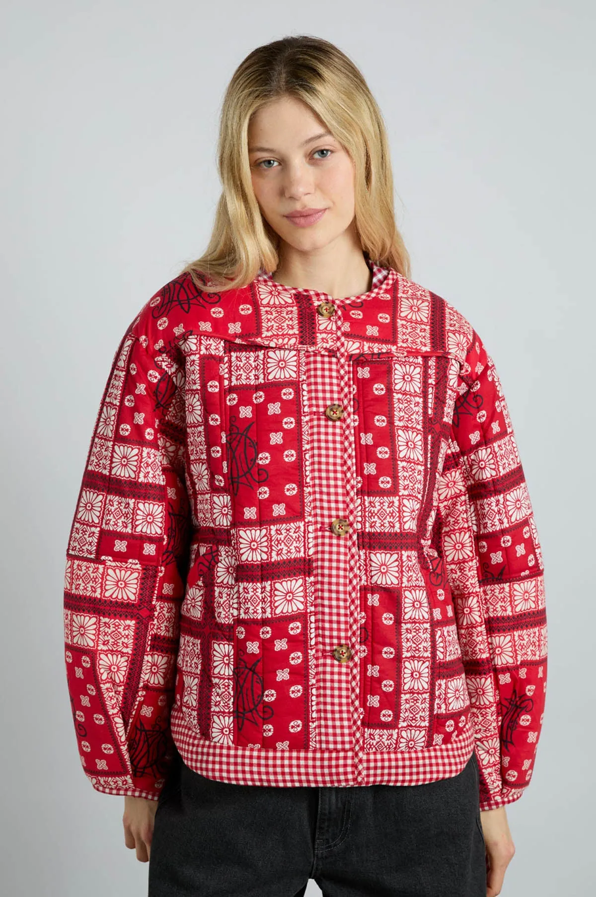 Macy Jacket Red Bandana