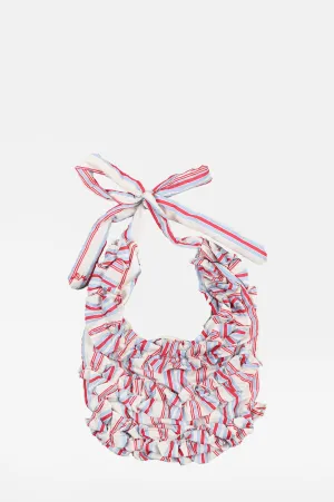 Oversized Quinn Ruffle Bag Cherry Stripe Multi