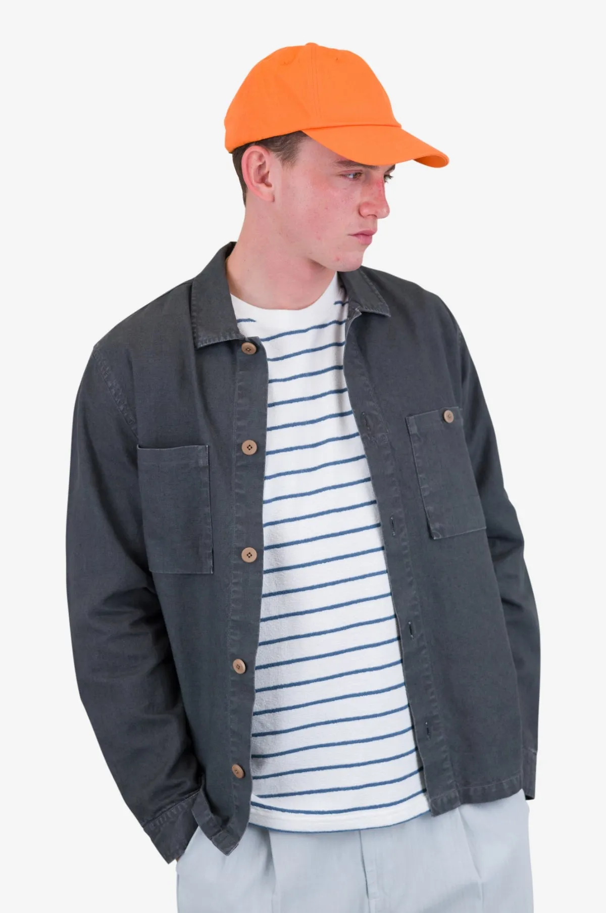 Patch Overshirt Charcoal Hemp Canvas