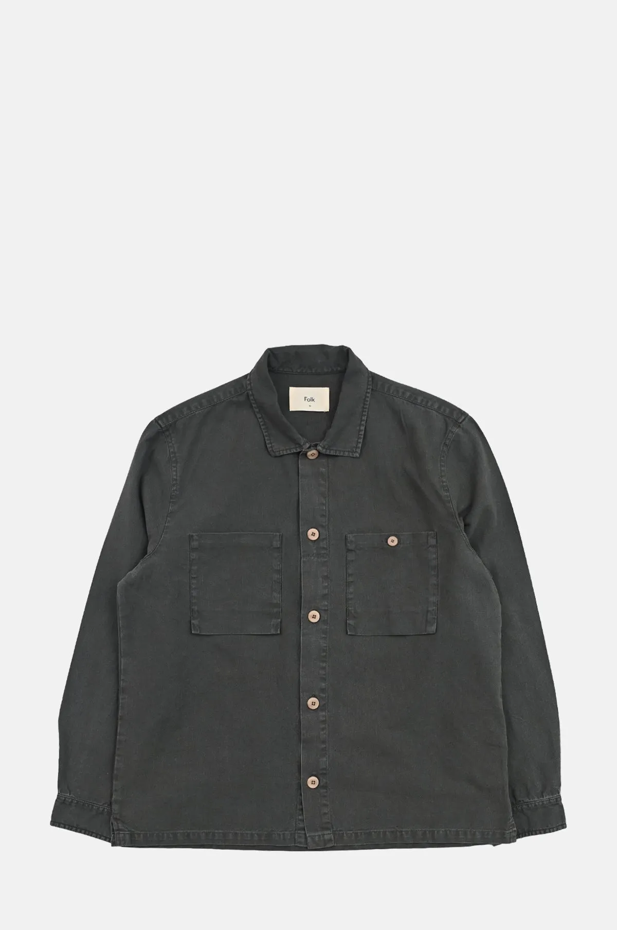 Patch Overshirt Charcoal Hemp Canvas