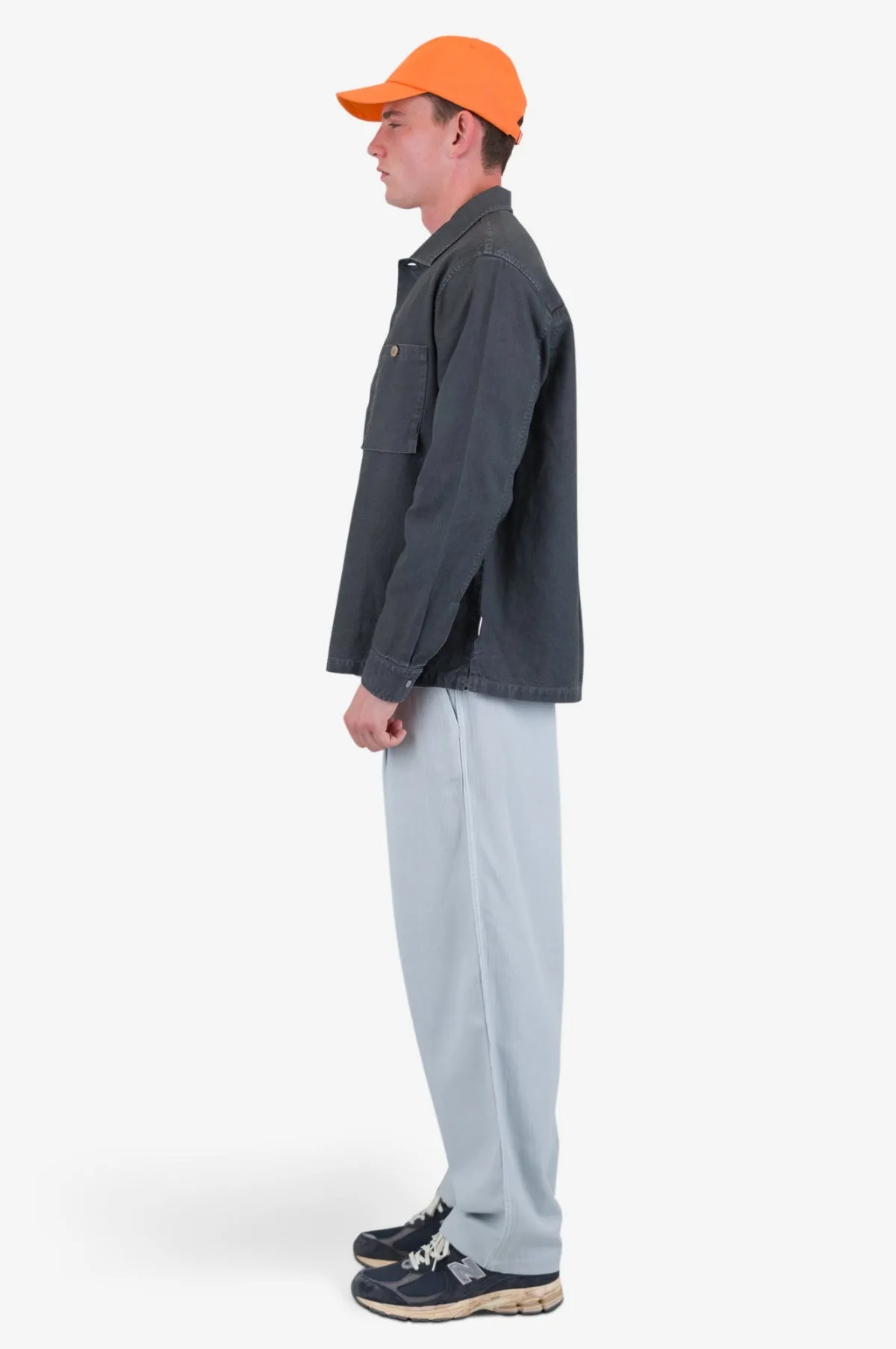 Patch Overshirt Charcoal Hemp Canvas
