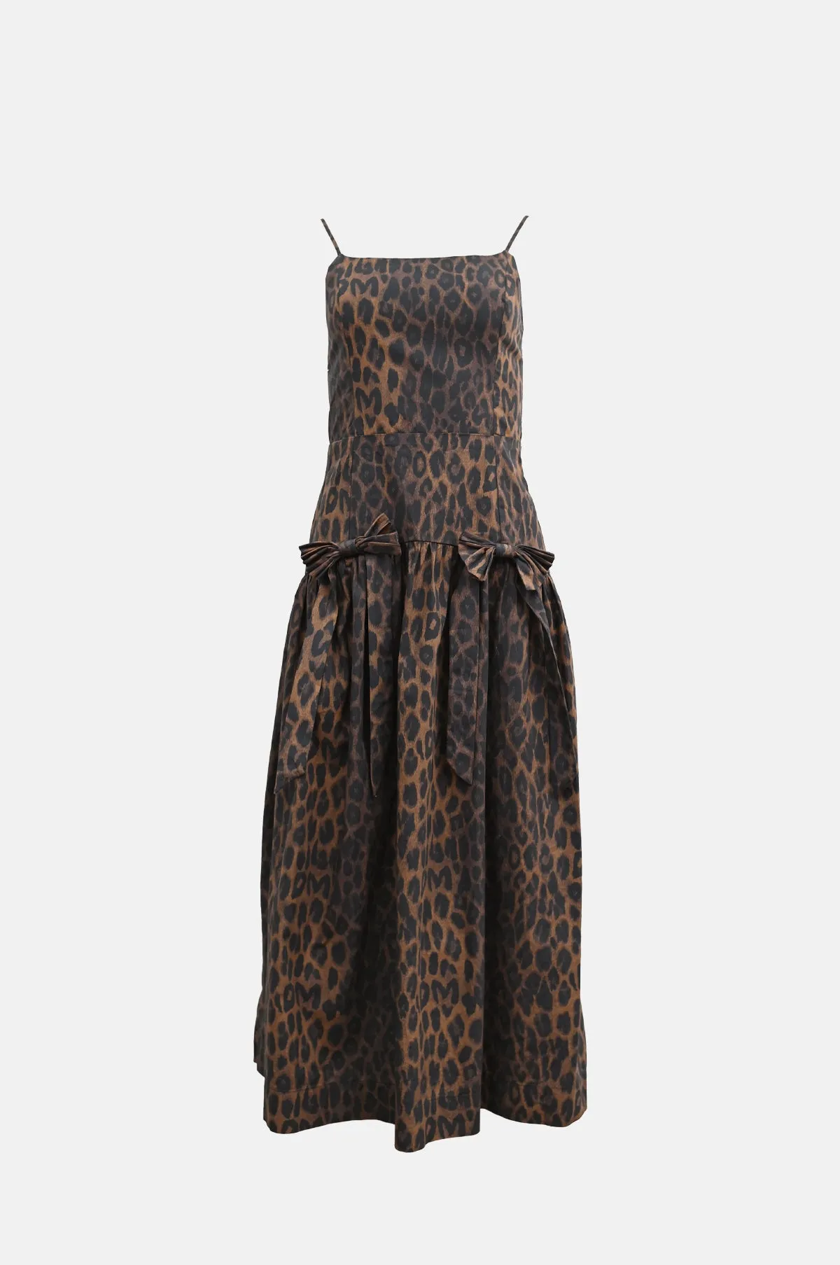 Persephone Midi Dress Dark Leopard