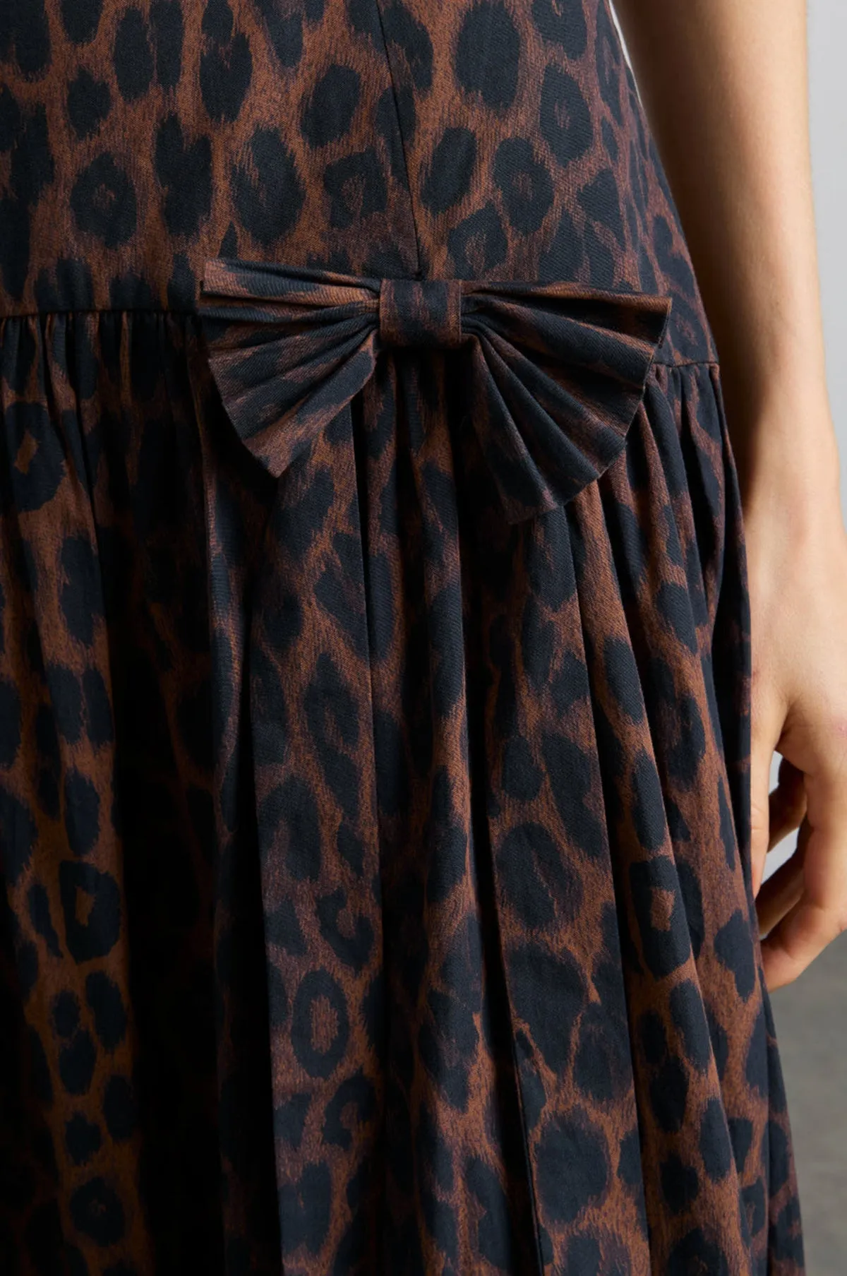Persephone Midi Dress Dark Leopard