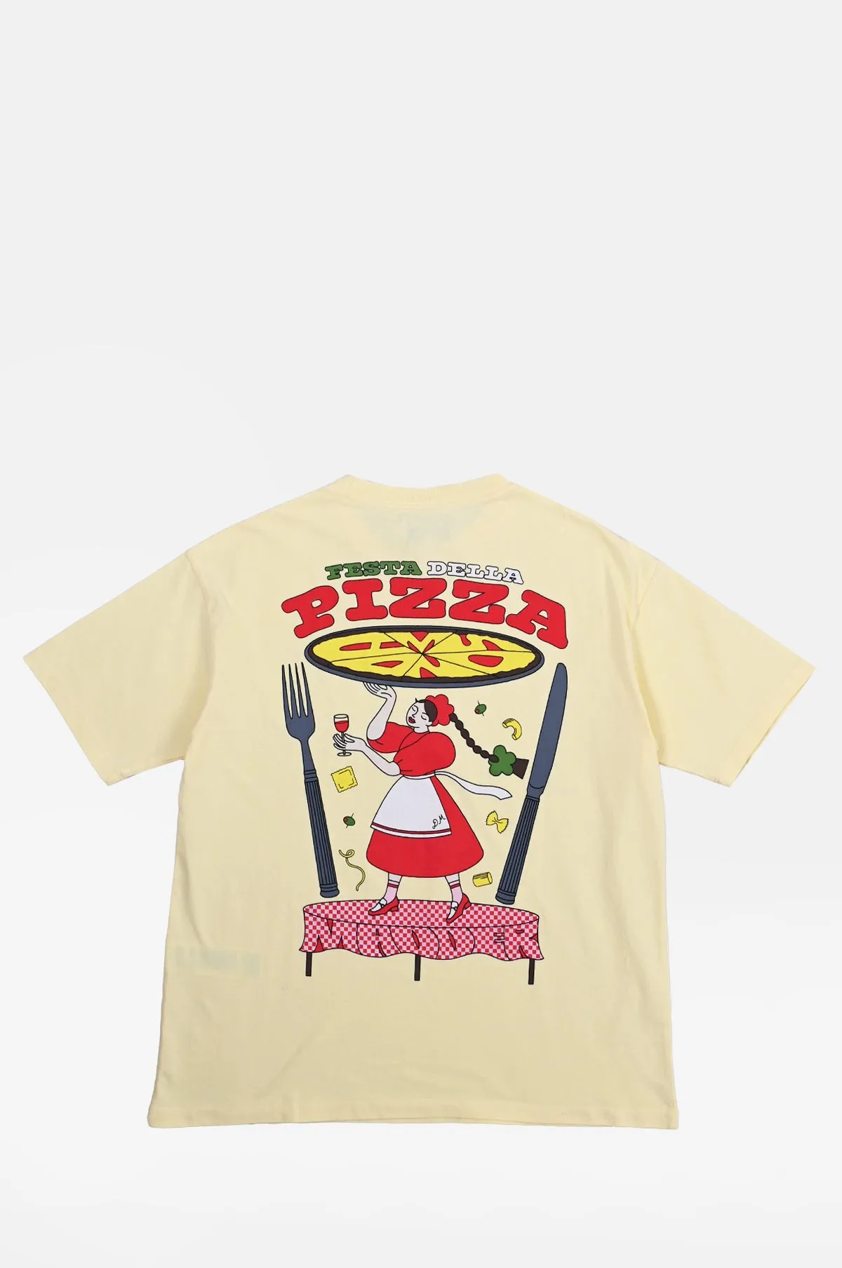 Pizza Party Boyfriend Tee Yellow