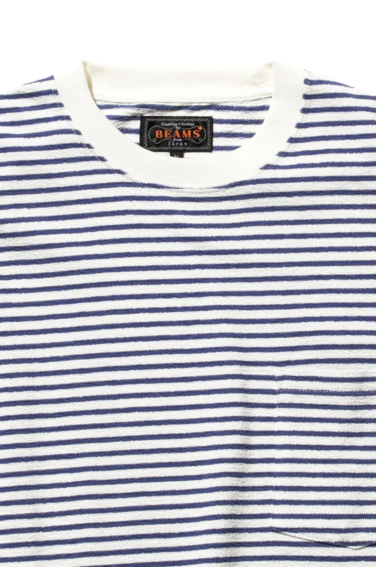 Pocket Tee Inlay Stripe Off White
